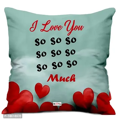 ME & YOU Beautiful Love Quoted Printed Cushion (16*16 Inch) & Teddy with Greeting Card for Valentine Gifts (Multicolor)-thumb2