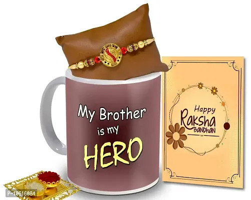 ME & YOU Rakhi for Brother| Rakhi Gift for Brother | Rakhi Gift Set | Rakhi gift pack for Brother | Rakhi with Coffee Mug, Roli Tikka and Rakhi Greeting Card Gift Set-IZ2269-13