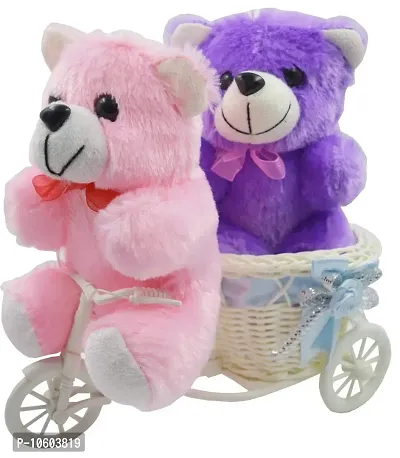 ME & YOU Gifts for Sister, Cycle Teddy with Printed Ceramic Mug Gift on her Birthday/Rakhi/Raksha Bandhan/Anniversary/Bhaidooj-thumb2