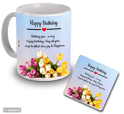 ME & YOU Gifts for Birthday, Printed Ceramic Mug with MDF Coaster Gift for Wife/Sister/Mother/Father/Brother/Friend/Girlfriend/Boyfriend