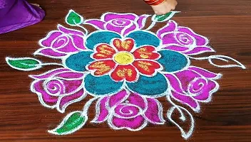 ME  YOU Rangoli Multicolour Powder Rang for Diwali, Navratri, Pongal Pooja | Colourful Rangoli Powder Set in 10 Colors-thumb2