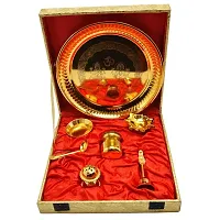 ME  YOU Golden Pooja Thali for Navratri pujan | Puja Plate for diwali| Thali Set for several Occasion  Gift - Housewamining, Return gift | Stylish durable pooja thali-thumb4