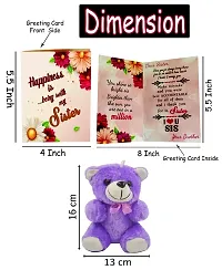 ME & YOU Gift for Sister | Birthday Gift for Sister | Anniversary Gift for Sister | Return Rakhi Gift for Sister | Purple Teddy Gift for Sister-thumb1