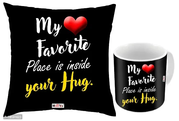 Romantic Gifts, Surprise Printed Cushion with Printed Mug for Wife, Girlfriend, Fiance On Valentine's Day, Birthday, Anniversary, Karwa Chauth and Any Special Occasion IZ19STLoveCm16-31-thumb0