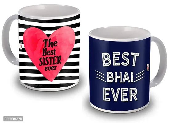 ME & YOU Special Gifts for Brother & Sister 2 Ceramic Mug Gifts on Rakhi and Other Occasion-thumb0