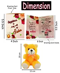 ME & YOU Gift for Sister | Return Rakhi Gift for Sister | Anniversary Gift for Sister | Birthday Gift for Sister | Brown Teddy Gift for Sister IZ22DTSisterCDMUTY-105-thumb1