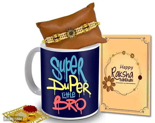 ME & YOU Rakhi Gift for Brother / Bhaiya / Bhai | Rakhi Gift Pack for Brother | Rakhi with Coffee Mug, Roli Tikka and Rakhi Greeting Card Gift Set-IZ2262-32