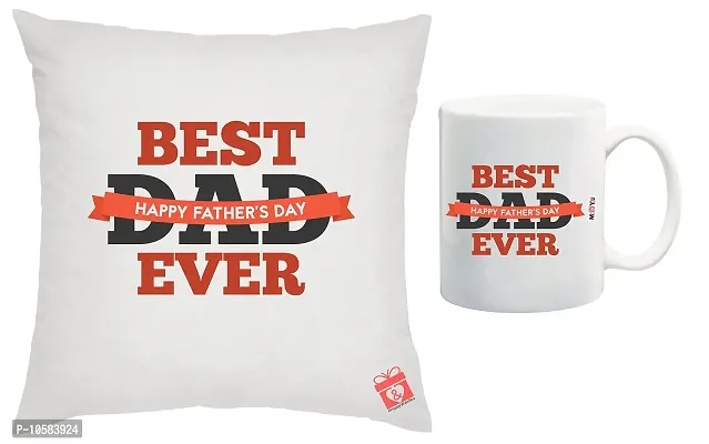 ME&YOU Gifts for Father, for Father, 1 Printed Cushion Cover with Vacuum Filler and Mug IZ18NJPCM-1283