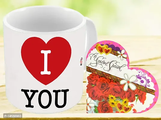 ME&YOU Romantic Gifts, Surprise Greeting Card with Printed Mug for Wife, Girlfriend, Fianc? On Valentine's Day, Birthday, Anniversary and Any Special Occasion IZ18Card1MU-DTLove-077