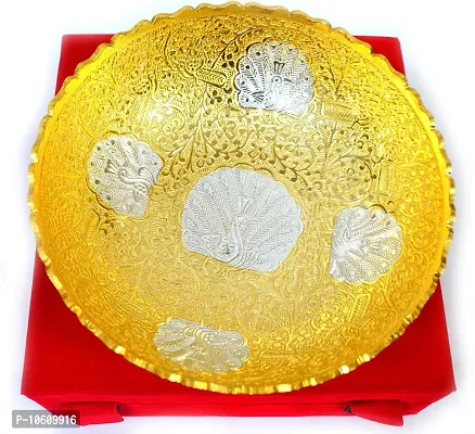 ME & YOU Beautiful Gold Plated Bowl (Capacity 500 ml) Gift Item for Diwali, Christmas, Weeding Occasion-thumb3