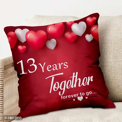 ME & YOU for Wife, Husband, Uncle, Aunt| Printed Cushion with Microfiber Filler (12*12 Inch)| Gift for Anniversary IZ21DTAnniversaryCU-70