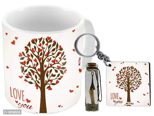 ME&YOU Romantic Gifts, Surprise Message Pills with Printed Mug and Keychain for Wife, Husband, Girlfriend, Boyfriend, Lover On Valentine's Day, Birthday, Anniversary IZ19MsgBott2MK-DTLove-042-thumb0