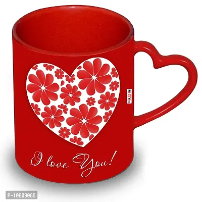 ME & YOU Beautiful Love You Quoted Printed Heart Handle Mug IZ19DTLoveHeartMUr-149