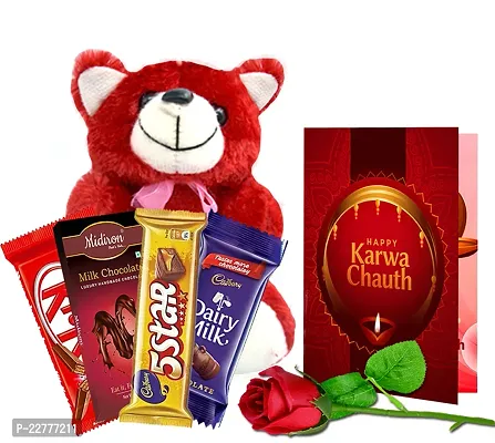 Midiron Chocolate Gift Combo for Wife on Karwachauth |Chocolate Gift Hamper Gift for Wife |Karwachauth Gifts for Wife, Ladies, Bhabhi with Chocolate Box, Coffee Mug and Greeting Card-thumb0