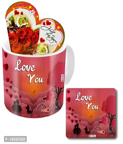 ME&YOU Romantic Gifts, Surprise Greeting Card with Printed Mug and Coaster for Wife, Girlfriend, Fiance On Valentine's Day, Birthday, Anniversary and Any Special Occasion IZ19Card5MuCO-DTLove-155-thumb0