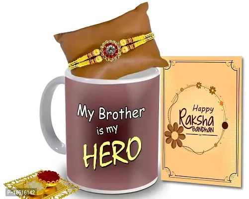 ME & YOU Rakhi Gifts for Brother / Bhai / Bhaiya | Rakhi festival Gift | Rakhi gift pack for Brother | Rakhi with Coffee Mug, Roli Tikka and Rakhi Greeting Card Gift Set-IZ2274-13