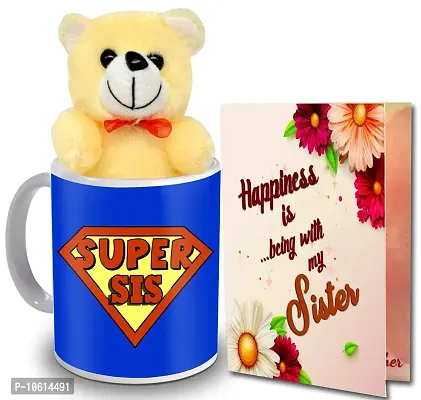 ME & YOU Gift for Sister | Birthday Gift for Sister | Return Rakhi Gift for Sister | Anniversary Gift for Sister | Cream Teddy Gift for Sister