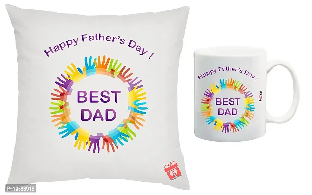 ME&YOU Gifts for Father, for Father, 1 Printed Cushion Cover with Vacuum Filler and Mug IZ18NJPCM-1208-thumb0