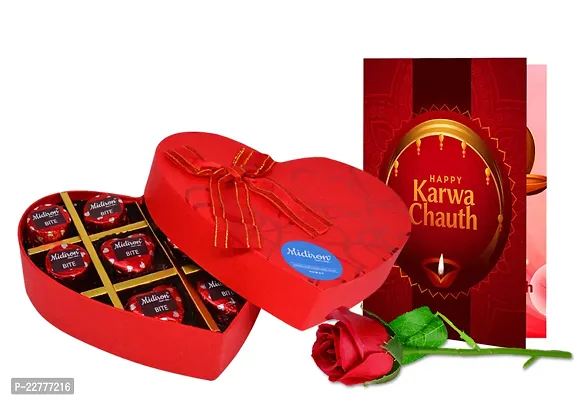 Midiron Special Karwachauth Gift Hamper for Love One, Wife, Girlfriend | Karwa Chauth Gifts Set, Chocolate Gift for Wife on Karwa Chauth with Coffee Mug, Chocolate Box and Greeting Card