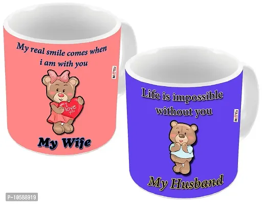 ME&YOU Romantic Printed Couple Mug Gift for Husband Wife Girlfriend Boyfriend On Valentine's Day Anniversary and Any Special Occasion IZ18DTCouple2MU-09