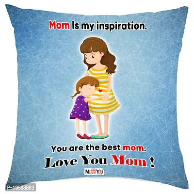 ME & YOU for Lovely Mother, Printed Cushion with Microfiber Filler ( Size-16*16 Inch)