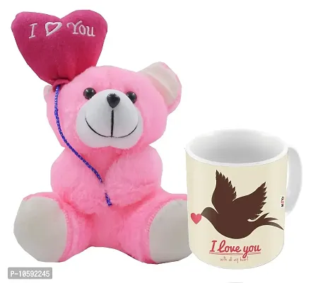 ME&YOU Romantic Gifts, Surprise Printed Mug with I Love You Quoted Teddy for Husband Wife Couple Girlfriend Boyfriend Fianc? On Valentine's Day, Anniversary and Any Special Occasion IZ19DTLoveTM-170