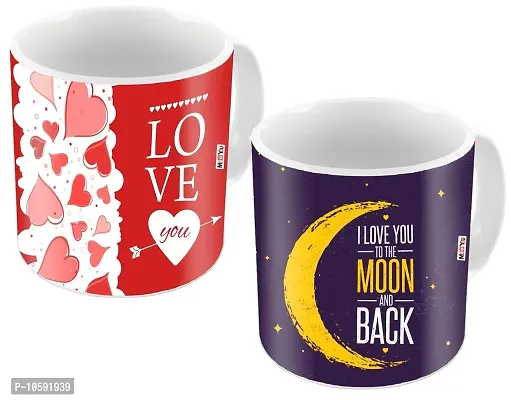 ME&YOU Romantic Printed Couple Mug Gift for Husband Wife Girlfriend Boyfriend On Valentine's Day Anniversary and Any Special Occasion IZ18DTCouple2MU-100