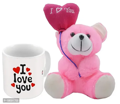 ME&YOU Romantic Gifts, Surprise Printed Mug with I Love You Quoted Teddy for Husband Wife Couple Girlfriend Boyfriend Fianc? On Valentine's Day, Anniversary and Any Special Occasion IZ19DTLoveTM-130