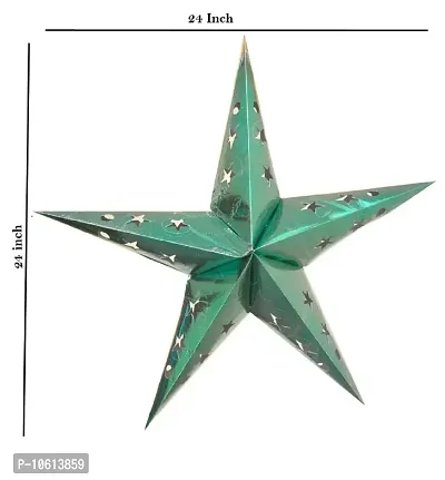 ME & YOU Christmas Decorative Star, Hanging Star for Christmas, Party, Birthday, Anniversary, Diwali Decoration IZ21HangingStarGreen12In-02-thumb2