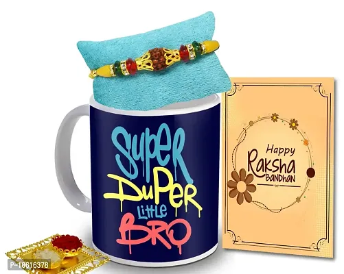 ME & YOU Rakhi gift for Brother| Rakhi Gift Set | Rakhi set for Brother| Rakhi combo pack for Bhaiya | Rakhi with Coffee Mug, Roli Tikka and Rakhi Greeting Card Gift Set-IZ2230-32-thumb0