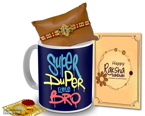 ME & YOU Rakhi for Brother| Rakhi Gift for Brother | Rakhi Gift Set | Rakhi gift pack for Brother | Rakhi with Coffee Mug, Roli Tikka and Rakhi Greeting Card Gift Set-IZ2272-32