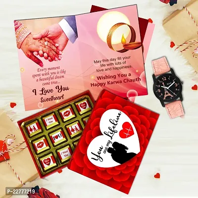 Midiron Happy Karwa Chauth Printed Mug with Greeting Card, Chocolate Box| Chocolate Gifts Combo Pack | Karwachauth Gift for Wife, Girlfriend, Love One |Gift for Karwachauth| Gift Hamper for Wife