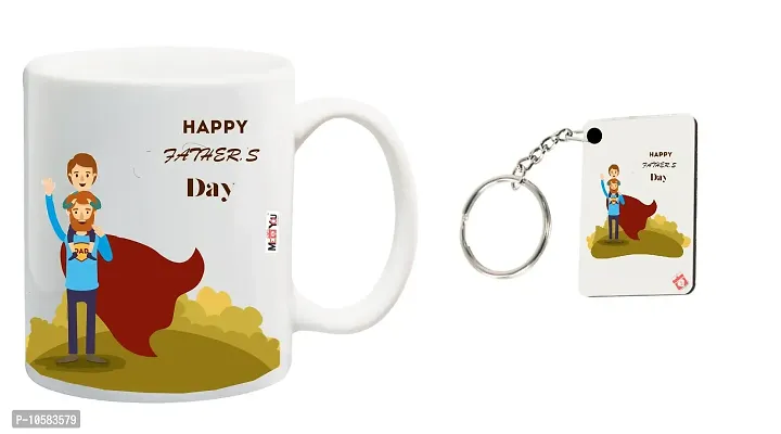 ME&YOU Gifts for Father, Father's Day Gift for Father 1 Printed Mug and Keyring IZ18NJPMK-1613