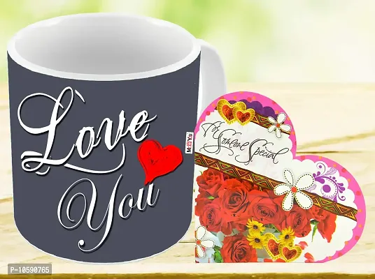 ME&YOU Romantic Gifts, Surprise Greeting Card with Printed Mug for Wife, Girlfriend, Fianc? On Valentine's Day, Birthday, Anniversary and Any Special Occasion IZ18Card1MU-DTLove-009