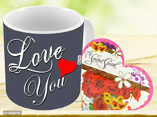 ME&YOU Romantic Gifts, Surprise Greeting Card with Printed Mug for Wife, Girlfriend, Fianc? On Valentine's Day, Birthday, Anniversary and Any Special Occasion IZ18Card1MU-DTLove-009-thumb0