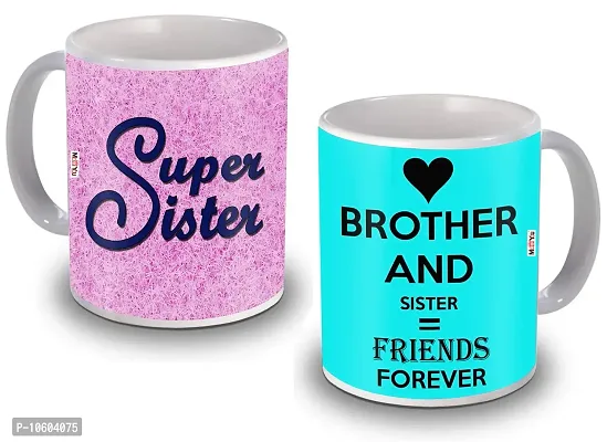 ME & YOU Special Gifts for Brother & Sister 2 Ceramic Mug Gifts on Rakhi and Other Occasion-thumb0