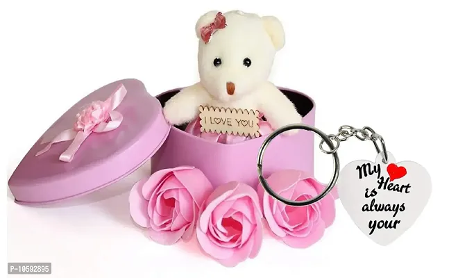 ME&YOU Romantic Gifts, Surprise Box with Keychain for Wife, Girlfriend Fianc?, Lover On Valentine's Day, Anniversary and Any Special Occasion IZ19Tinbox6PinkKeyH-DTLove-94