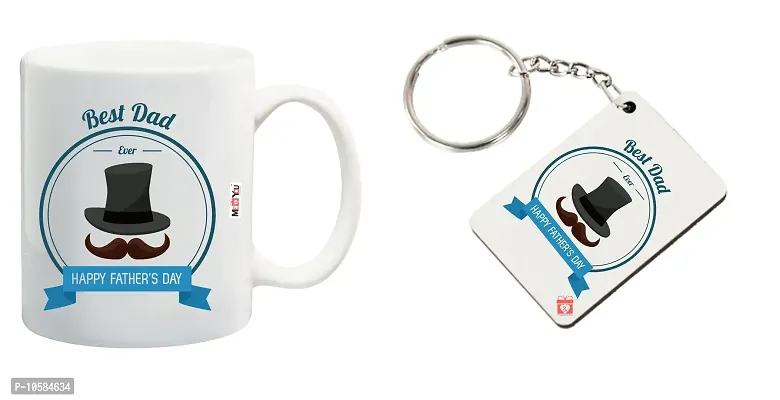 ME&YOU Gifts for Father, Father's Day Gift for Father 1 Printed Mug and Keyring IZ18NJPMK-1291