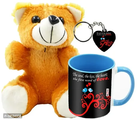 ME&YOU Romantic Gifts, Surprise Teddy with Printed Mug and Keychain for Wife, Girlfriend, Fiance On Valentine's Day, Birthday, Anniversary and Any Special Occasion IZ19MUbKeyHTBr-STLove-47-thumb0