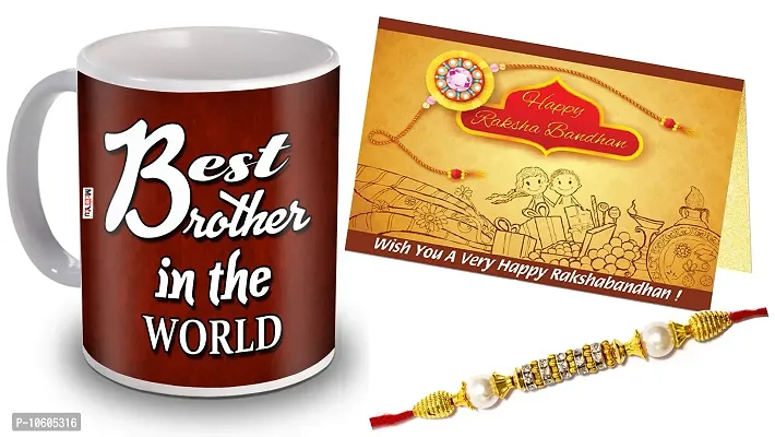 ME & YOU Designer Rakhi with Printed Coffee Mug and Greeting Card for Brother on Raksha Bandhan-thumb0