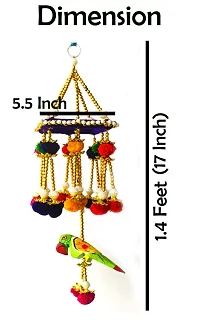 ME & YOU Jhoomar, Hanging Decorative Jhoomar for Diwali D?cor, Home Decor (Metal. Pearl, Pompom)-thumb3