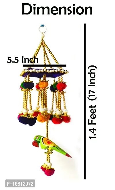 ME & YOU Jhoomar, Hanging Decorative Jhoomar for Diwali D?cor, Home Decor (Metal. Pearl, Pompom)-thumb4