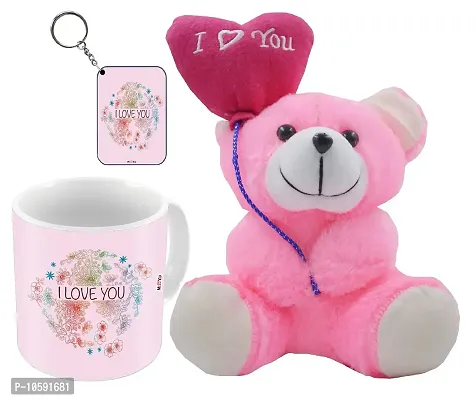 ME&YOU Romantic Gifts, Surprise Printed Mug, Keychain with I Love You Quoted Teddy for Wife Couple Girlfriend Fianc? On Valentine's Day, Anniversary and Any Special Occasion IZ19DTLoveTMK-131-thumb0