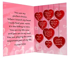 ME&YOU Valentine's Day Gift Set: Love Quoted Multicolor Ceramic Mug with I Love You Greeting Card-thumb1