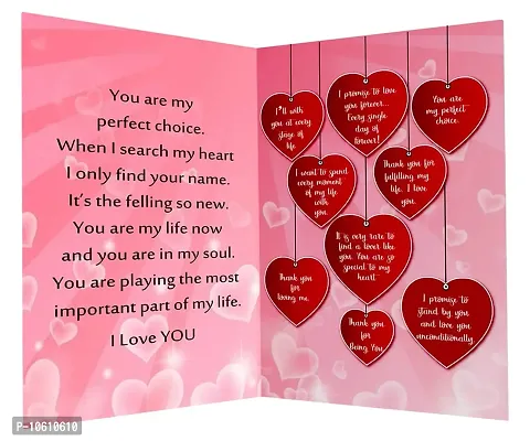 ME&YOU Valentine's Day Gift Set: Love Quoted Multicolor Ceramic Mug with I Love You Greeting Card-thumb2