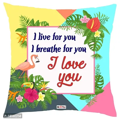 ME&YOU Love Quoted Printed Cushion Gift for Wife Husband Girlfriend Boyfriend on Birthday Valentine's Day and Anniversary IZ18DTLoveCU16-91