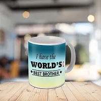 ME & YOU Gift for Brother, Printed Ceramic Mug and Keychain ( Multicolor)-thumb1