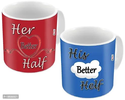 ME&YOU Romantic Printed Couple Mug Gift for Husband Wife Girlfriend Boyfriend On Valentine's Day Anniversary and Any Special Occasion IZ18DTCouple2MU-13