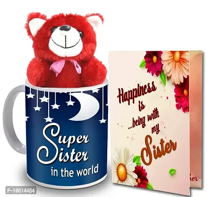 ME & YOU Gift for Sister | Return Rakhi Gift for Sister | Birthday Gift for Sister | Anniversary Gift for Sister | Red Teddy Gift for Sister-thumb0