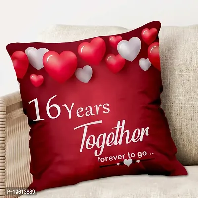 ME & YOU for Wife, Husband, Uncle, Aunt| Printed Cushion with Microfiber Filler (12*12 Inch)| Gift for Anniversary IZ21DTAnniversaryCU-72-thumb0